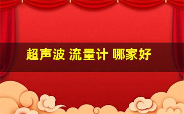 超声波 流量计 哪家好